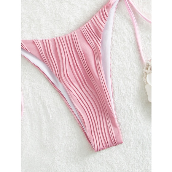 Pink Bikini Swimsuit Textured - Picture 6 of 8